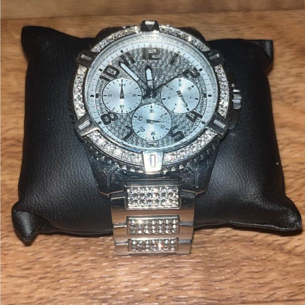 Guess Mens Silver Tone Multi-Function Stainless C… - image 3